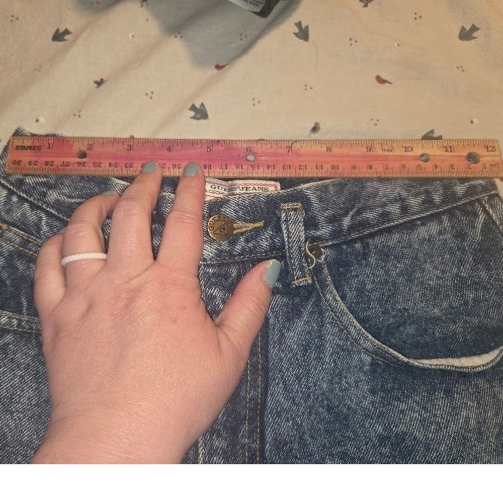 Vintage Guess Jeans Georges Marciano Acid Wash Denim Shorts Made in USA NO TAG - Picture 4 of 5